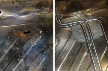 水箱修補劑修補前后對比