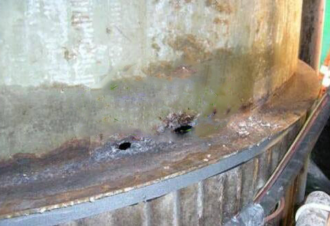 金屬化工貯罐滲漏修補，用能代替焊接的金屬修補劑-聚力膠水